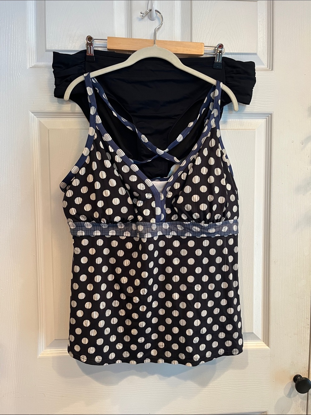 Polka Dot Swim Tankini Navy/White/Black